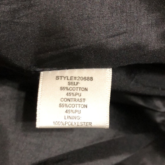 NWOT. Skies are Blue. Size L. Faux leather dressy jacket. Zips in front - Picture 6 of 7